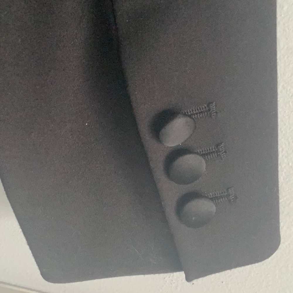 Black Satin trimmed blazer - Picture 4 of 10